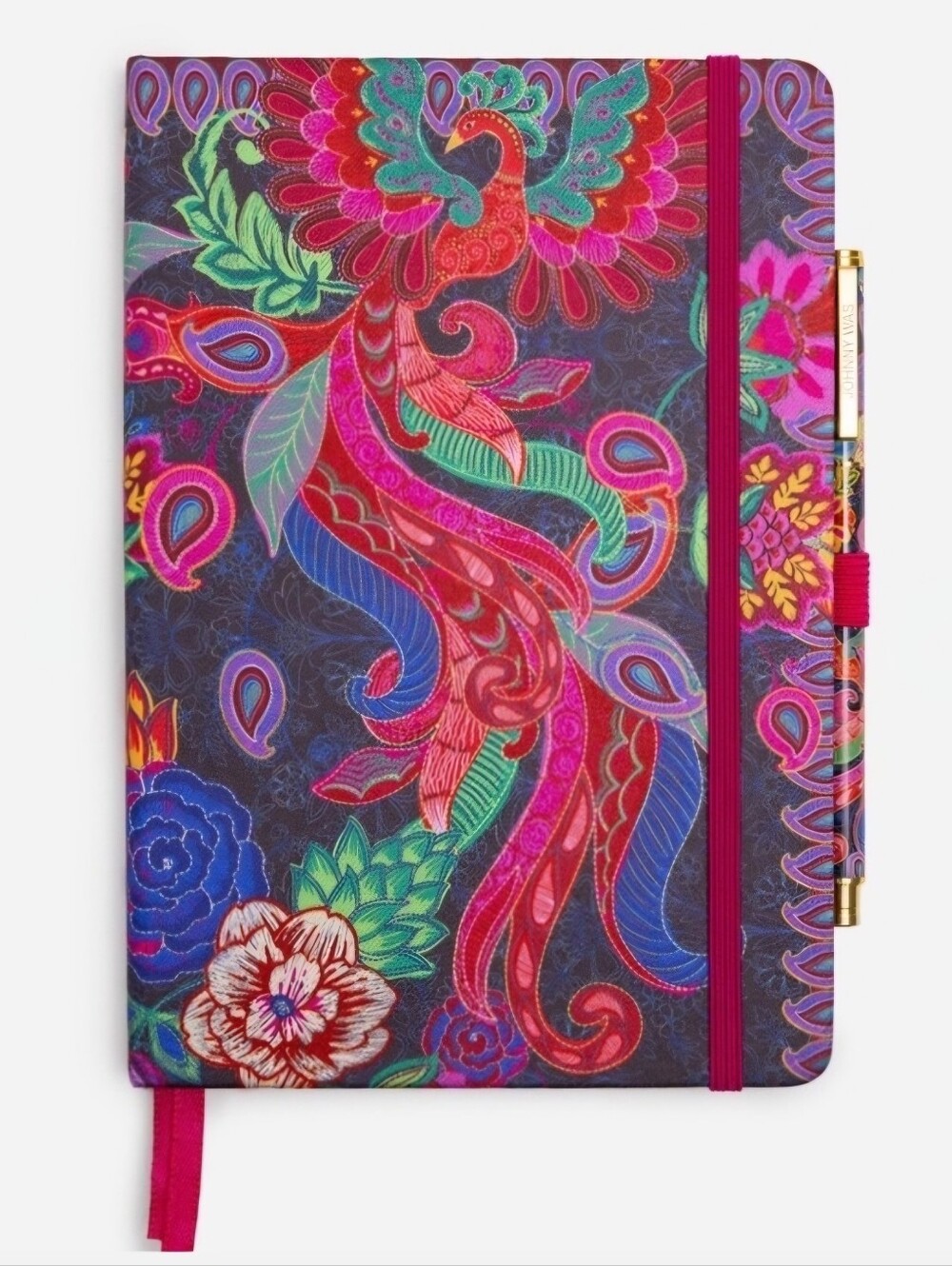 Johnny Was Emberwing Journal & Pen Set NWT Phoenix Floral Hardcover Notebook